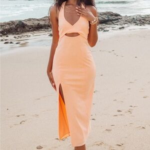 NWT Show Me Your Mumu Orange Luca Midi Dress
